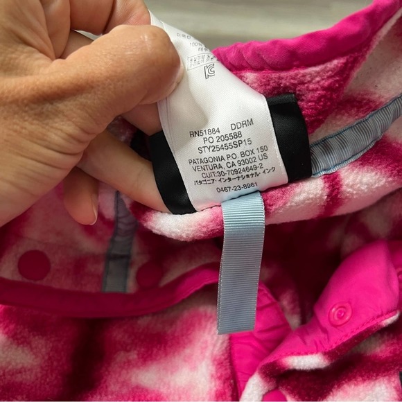 Patagonia Snap T Synchilla Pullover Sweater Shibori Tie Dye Pink sz S small - Picture 5 of 6